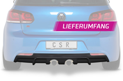 Spoiler pod zadní nárazník, difuzor VW Golf 6 R - Černá struktura