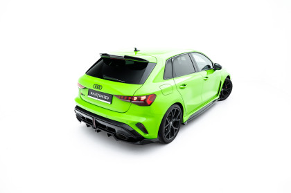 Spoiler zadního narázníku V.1 Audi RS3 Sportback 8Y Facelift černý lesklý plast