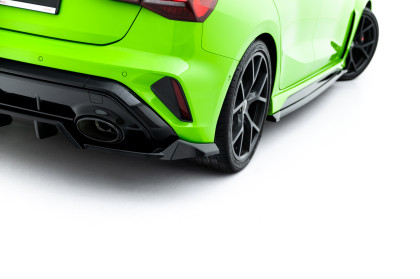 Spoiler zadního narázníku V.1 Audi RS3 Sportback 8Y Facelift černý lesklý plast