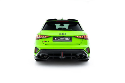 Spoiler zadního narázníku V.2 Audi RS3 Sportback 8Y Facelift černý lesklý plast