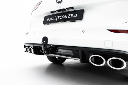 Zadní difuzor Volkswagen Golf R Variant Mk8 Facelift černý lesklý plast