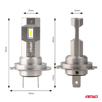 LED žárovky hlavního svícení Série H25 CANBUS H7 H18 12V 30W AMIO-04712