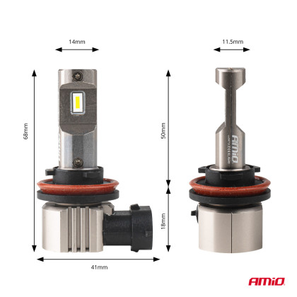 LED žárovky hlavního svícení Série H25 CANBUS H8 H9 H11 H16 12V 31W AMIO-04713