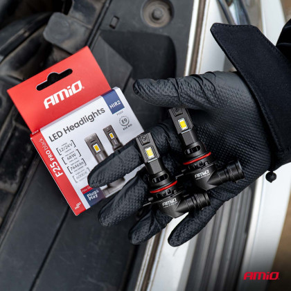 LED žárovky hlavního svícení Série F25 PRO BLACK FULL CANBUS HIR2 68W 12V 24V AMIO-04724