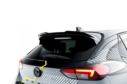 Prodloužení spoileru Opel Corsa F Facelift (Mk6 Facelift) černý lesklý plast