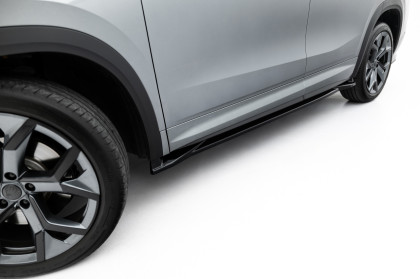 Prahové lišty Škoda Kodiaq Sportline Mk2 černý lesklý plast