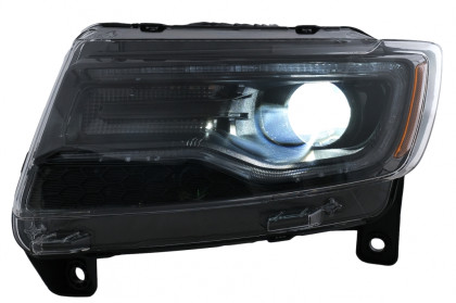 Přední světla s LED denními světly a dynamickým LED blinkrem pro Jeep Grand Cherokee IV WK2 (2011-2013) černá