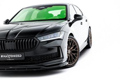 Spojler pod nárazník lipa V.1 Škoda Superb Sportline Mk4 černý lesklý plast