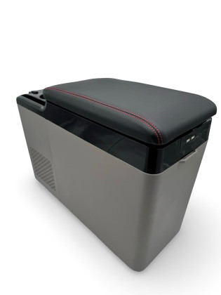 Multifunkční středová konzole pro VW T5 / T6 / T6.1 a chladničkou a držáky na nápoje, USB, 12V