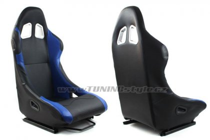 Sportovní sedačka kožená MONZA RACE PLUS - BLUE