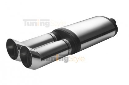 Sportovní výfuk ULTER SPORT Univerzální , dva vstupy tlumič 450mm double 80mm DTM