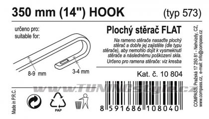 Stěrač FLAT BULK (HOOK) 14"/350mm