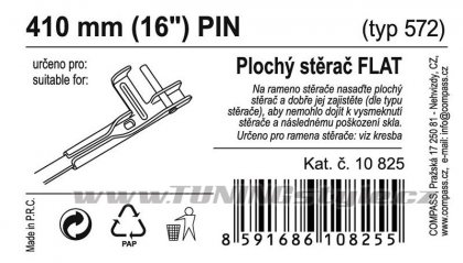 Stěrač FLAT BULK (PIN) 16"/410mm