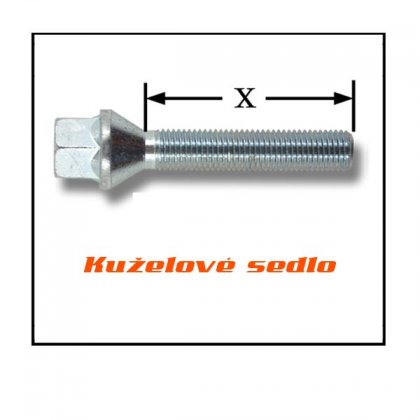Šrouby dlouhé M14x1,5 - 41mm kuželové sedlo