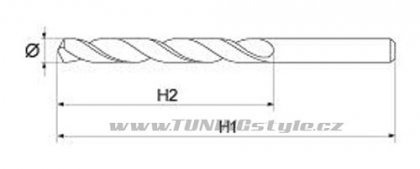 Vrták na kov 3,2 mm HSS-COBALT 1 ks 135°