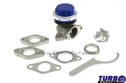 Wastegate venkovní TurboWorks 38mm 0,5 Bar Blue