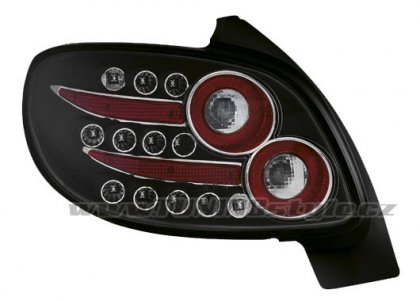 Zadní světla LED Peugeot 206 černá