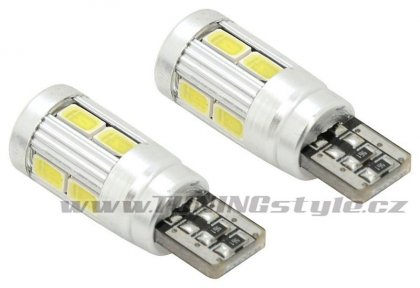 Žárovka 10 SMD LED 3chips 12V T10 CAN-BUS ready bílá 2ks