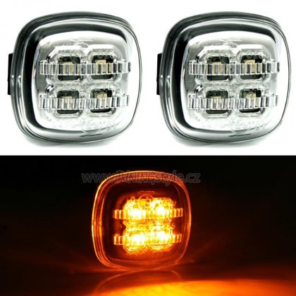 Blinkry boční LED AUDI A3 8L / A4 B5 / A6/  A8 4D chromové