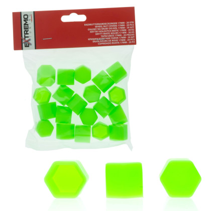 EPTUNING033 Krytky na šrouby 17 MM - Zelené (Silikonové)