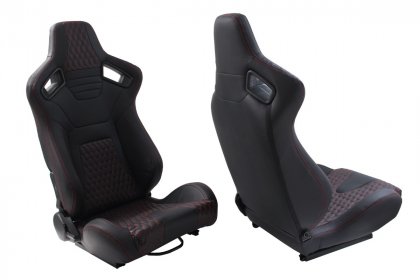 Fotel sportowy RACER Black Skóra