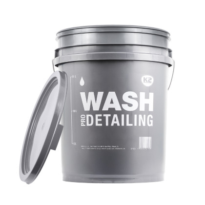 K2 Šedý detailingový kbelík "RINSE" 20L - pro bezpečné oplachování