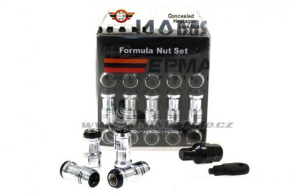 Kolové bezpečnostní matice (štefty) JDM Performance M12x1.5 Black