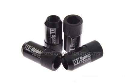Kované kolové matice (štefty) D1Spec HEX 1.25 black