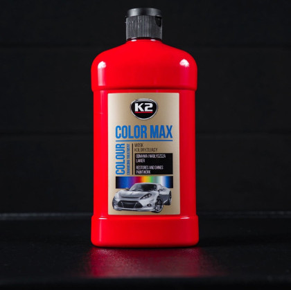 Leštěnka barevná s voskem K2 500ml - červená
