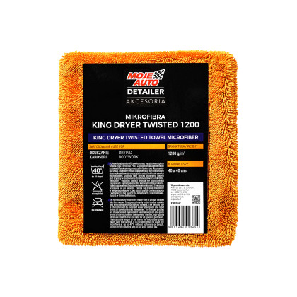 MOJE AUTO Mikrovláknový ručník KING DRYER TWISTED TOWEL XL 1200gbm 60x90cm