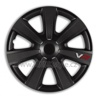 Ozdobné kryty kol, poklice 13&quot; 4racing VR CARBON BLACK 4ks