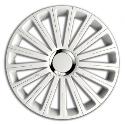 Ozdobné kryty kol, poklice 15&quot; 4racing RADICAL PRO WHITE 4ks