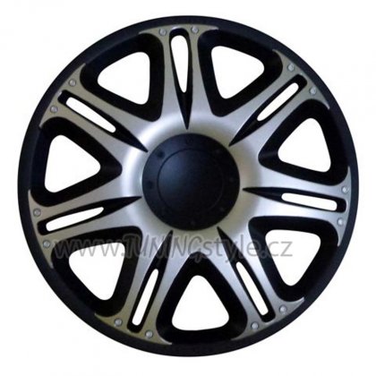 Ozdobné kryty kol, poklice 15&quot; NASCAR SILVER BLACK