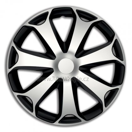 Ozdobné kryty kol, poklice 16&quot; ARGO MEGA SILVER/BLACK 4ks