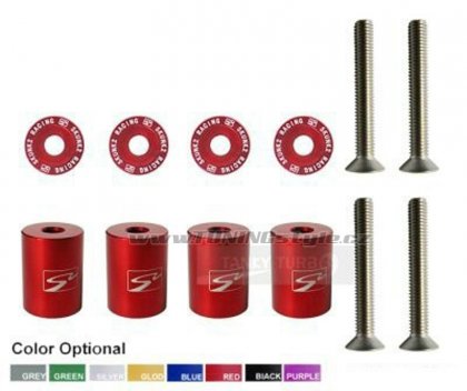 Podložky pod kapotu 6mm Red