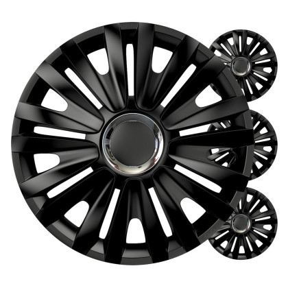 Poklice Royal 16” černá sada 4ks COLOR BOX