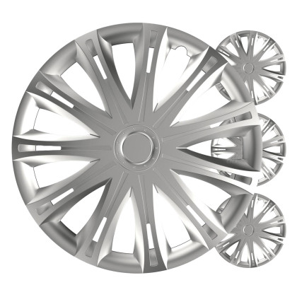 Poklice Spark 17” stříbrná sada 4ks COLOR BOX
