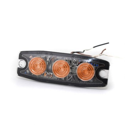 Poziční výstražné světlo, 3 LED, 12-24V, oranžové  LP3-A