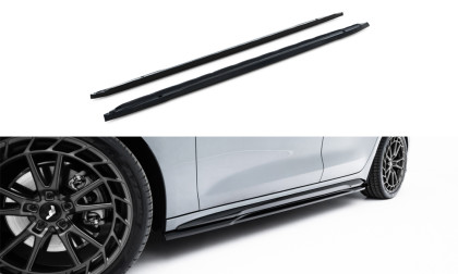 Prahové lišty Audi A5 S-Line Sedan / Avant B10 černý lesklý plast