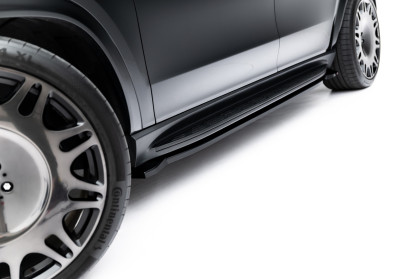 Prahové lišty Mercedes-Benz GLS AMG-Line X167 Facelift černý lesklý plast