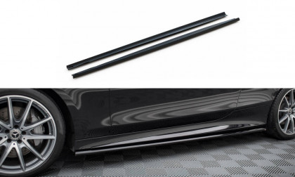 Prahové lišty Mercedes-Benz S Coupe AMG-Line C217 Facelift černý lesklý plast