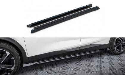 Prahové lišty Peugeot 408 Mk1 černý lesklý plast