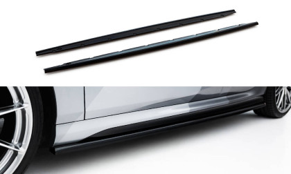 Prahové lišty V.1 BMW M135i / 1 M-Pack F70 černý lesklý plast