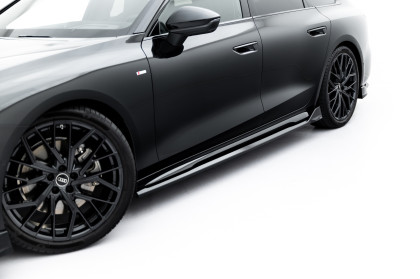 Prahové lišty V.2 Audi A6 S-Line C9 černý lesklý plast