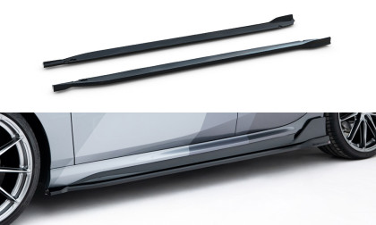 Prahové lišty V.2 BMW M135i M Performance F70 černý lesklý plast