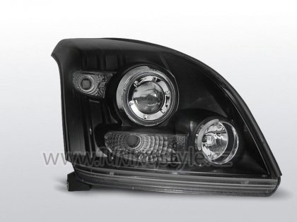 Přední světla angel eyes CCFL Toyota Land Cruiser 120 03-09 černá