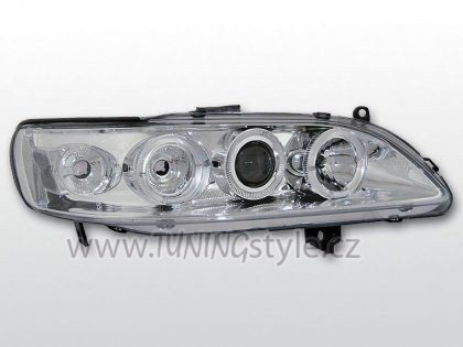 Přední světla angel eyes Honda Accord 98-02 chromová