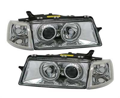 Přední světla angel eyes Opel Vectra A chromové