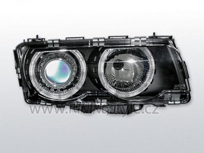 Přední světla angel eyes s BMW E38 98-01 černá