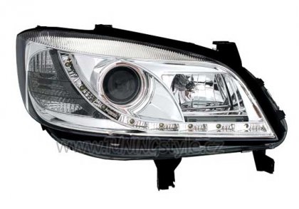 Přední světla Devil Eyes Opel Zafira A 99-05 chrom